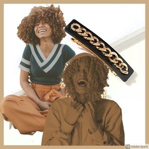 2/$15: NWOT Elegant Vintage Metal Chain Barrette